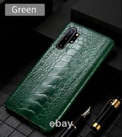 Boîtier de luxe pour Samsung Galaxy S20 + S20 Ultra S20 FE Original Autruche Pied Peau