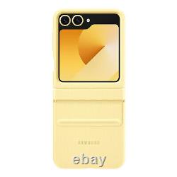 Coque Original pour Samsung Galaxy Z Flip 6 Cuir Vegan Premium Samsung Jaune