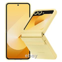 Coque Original pour Samsung Galaxy Z Flip 6 Cuir Vegan Premium Samsung Jaune