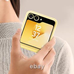 Coque Original pour Samsung Galaxy Z Flip 6 Cuir Vegan Premium Samsung Jaune