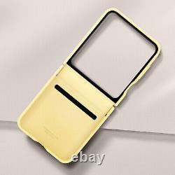 Coque Original pour Samsung Galaxy Z Flip 6 Cuir Vegan Premium Samsung Jaune