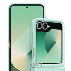 Coque Original pour Samsung Galaxy Z Flip 6 Cuir Vegan Premium Samsung Vert Pâle