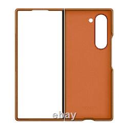 Coque Original pour Samsung Galaxy Z Fold 6 Cuir Vegan Premium Samsung Marron