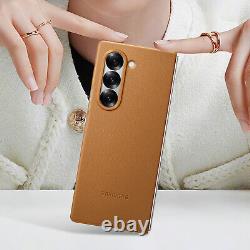 Coque Original pour Samsung Galaxy Z Fold 6 Cuir Vegan Premium Samsung Marron