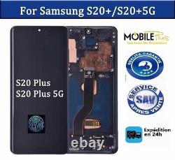 ECRAN AMOLED ORIGINAL SAMSUNG S20 Plus Écran sur chassis Complet Noir 4G/5G