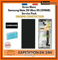 Ecran Blanc Samsung Galaxy Note 20 Ultra 5G N986B GH82-23595C ORIGINAL