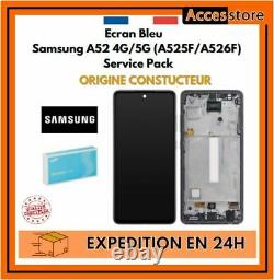 Ecran Bleu Samsung Galaxy A52 4G 5G A525F A526F GH82-25524B 25526B ORIGINAL