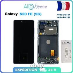 Écran LCD AMOLED Original GH82-24214A SAMSUNG Galaxy S20 FE 5G Cloud Navy Noir
