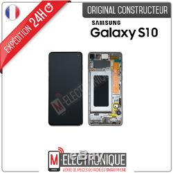 Ecran LCD Blanc Original Samsung Galaxy S10 Sm-g973f