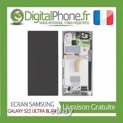 Ecran LCD Original Service Pack Samsung Galaxy S22 Ultra Blanc (gh82-27488c)-tva