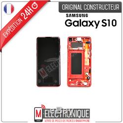 Ecran LCD Rouge Original Samsung Galaxy S10 Sm-g973f
