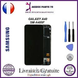 Ecran Original LCD + Vitre Tactile Samsung Galaxy A40 Noir A405F + Outils