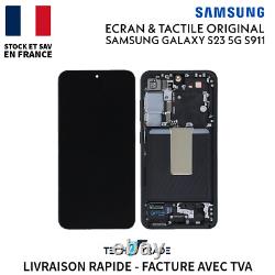 Ecran & Tactile Original Samsung Galaxy S23 5G S911 SERVICE PACK Noir