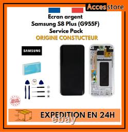 Ecran argent Samsung Galaxy S8 Plus G955F GH97-20564B/470B ORIGINAL