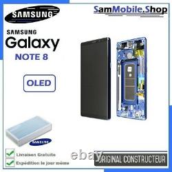 Ecran avec Chassis Samsung Galaxy Note 8 N950F 100% ORIGINAL SAMSUNG Bleu
