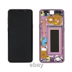 LCD Ecran Complet original Violet samsung Galaxy S9 service pack AVEC CHSSIS