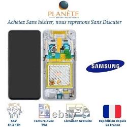 Original Ecran LCD Complet Argent Sur Châssis Pour Samsung Galaxy A80 (A805F)