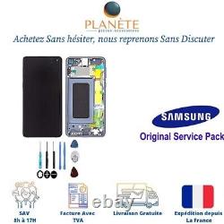 Original Ecran LCD Complet Bleu Sur Châssis Pour Samsung Galaxy S10e G970F