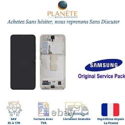 Original Ecran LCD Complet Crème Sur Châssis Pour Samsung Galaxy S23 S911B