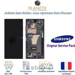 Original Ecran LCD Complet Noir Sur Châssis Pour Samsung Galaxy S23 Ultra G918B