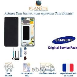 Original Ecran LCD Complet Vert Sur Châssis Pour Samsung Galaxy S10+ G975F