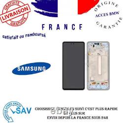 Original Ecran LCD & Vitre tactile Bleu Sur Châssis Pour Samsung Galaxy A53 5G