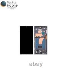 Original Ecran LCD avec Châssis REFURB Noir pour Galaxy S23 Ultra 5G S918