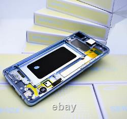 Original SAMSUNG Galaxy S10+G975 Prism Bleu Affichage LCD Écran Cadre Neuf