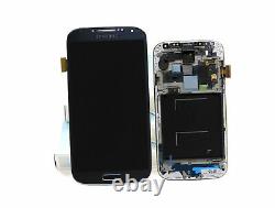 Original SAMSUNG Galaxy S4 Noir i9505 Affichage LCD Cadre Écran Verre Devant