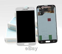 Original SAMSUNG Galaxy S5 Blanc SM-G900F Affichage LCD Écran Cadre Neuf