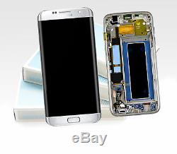 Original SAMSUNG Galaxy S7 Edge Argent SM-G935F Affichage LCD Écran Cadre