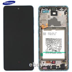 Original Samsung Galaxy A72 A725F LCD Affichage Tactile Écran Verre Écran Bleu