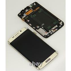 Original Samsung Galaxy S6 edge G925F Écran LCD Écran Tactile en Verre Cadre Or