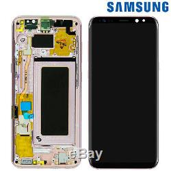 Original Samsung Galaxy S8 Écran LCD + Tactile + Châssis Rose Service Pack