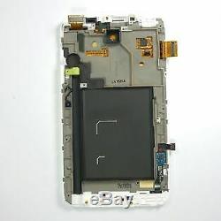 Original Vitre tactile écran LCD sur châssis Samsung Galaxy Note N7000 blanc