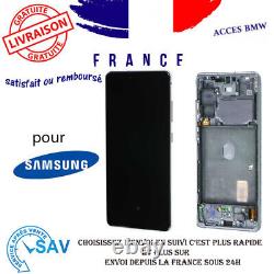 Originale Ecran Complet Blanc Pour Samsung Galaxy S20 FE 5G G781B Avec Châssis