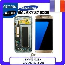 Vitre Tactile+ Ecran LCD Original Prémonté Sur Chssis Samsung Galaxy S7 Edge Or
