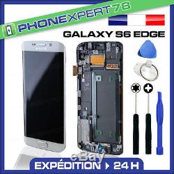 Vitre Tactile + Ecran LCD Original Samsung Galaxy S6 Edge Blanc + Outils