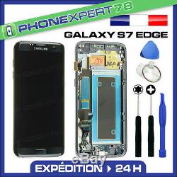 Vitre Tactile + Ecran LCD Original Sur Chassis Samsung Galaxy S7 Edge Noir G935