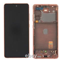 Vitre tactile écran oled chassis orange original Samsung Galaxy S20 FE 4G G780F